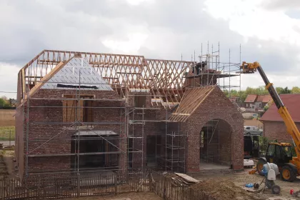 Bigger view of Metselwerken nieuwbouwwoningen regio Moorsele, Wevelgem, Menen, Kortrijk, Ledegem, Roeselare en Izegem.